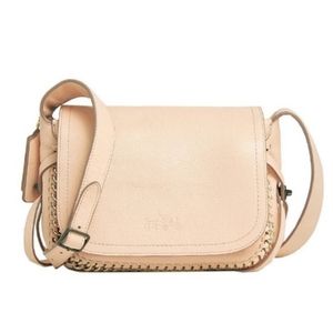 Coach Dakota Whipstitch Apricot Leather Saddle Bag